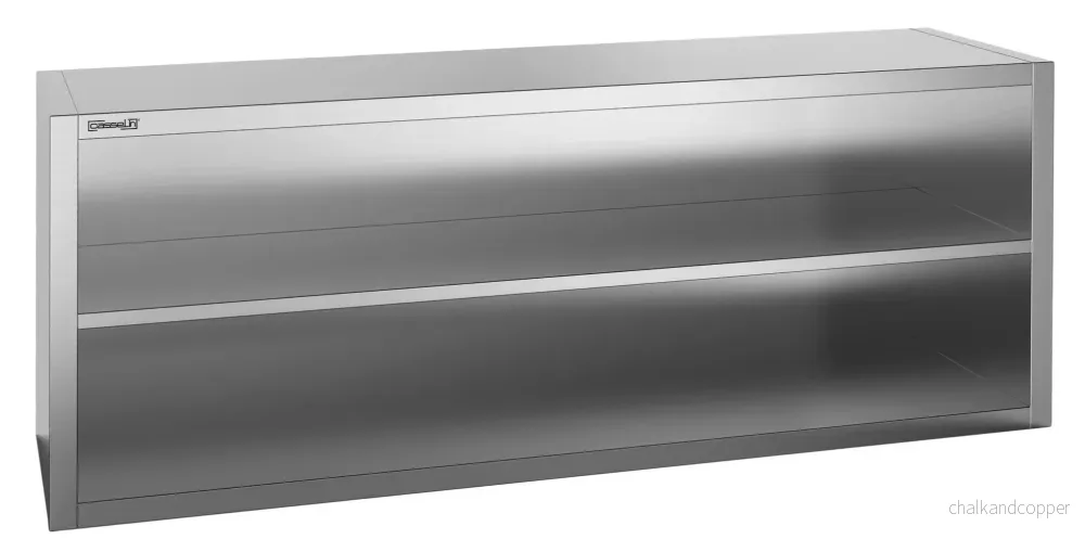 Rostfritt öppet väggskåp 1200 mm