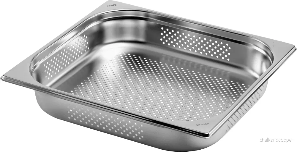 SARO BUDGET LINE GN-behållare 2/3 GN perforerad djup 65 mm