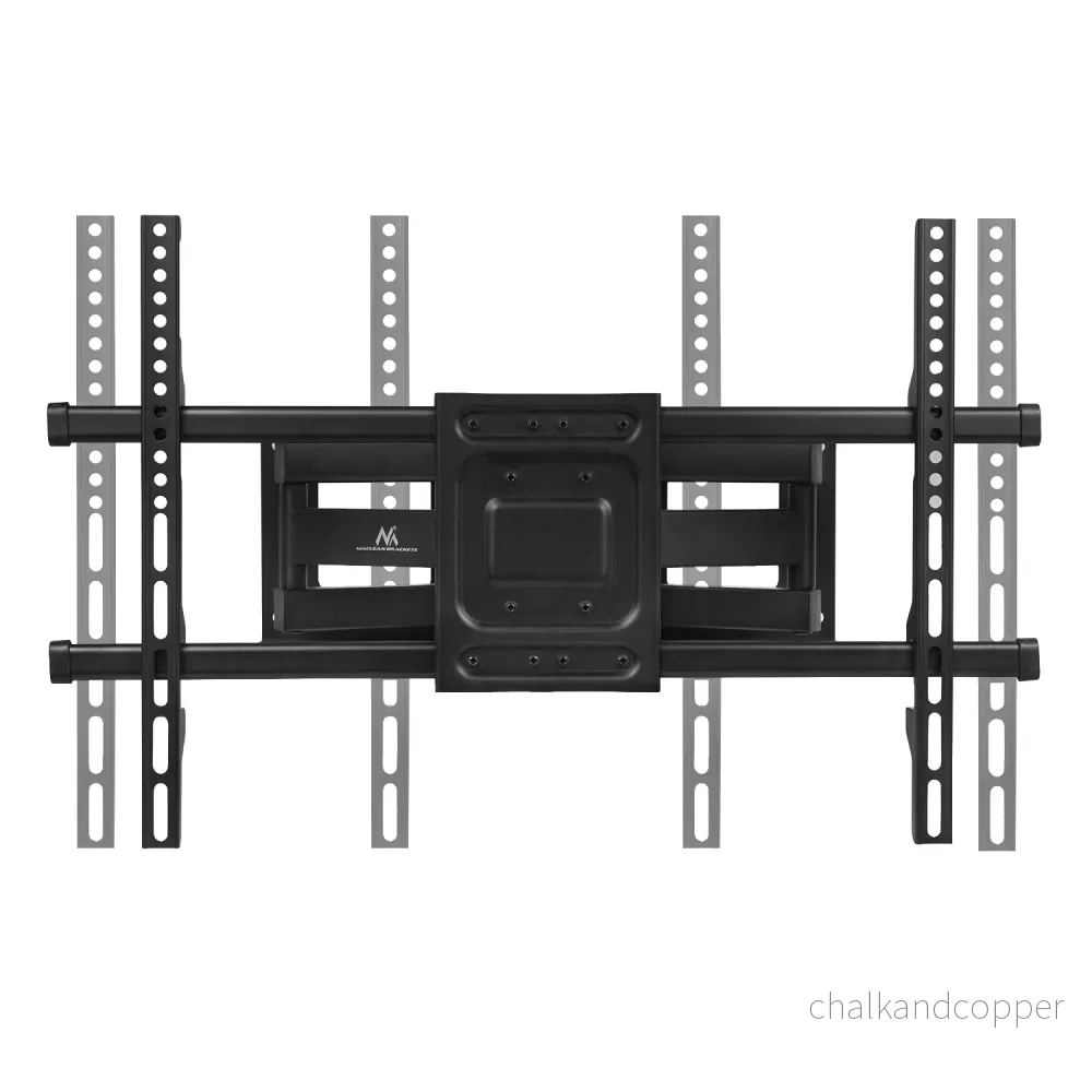 Maclean TV-fäste, max VESA 600x400, 32-85", 60kg, horisontell och vertikal vinkeljustering, profil 65-390mm, svart, MC-789 - Bild 2