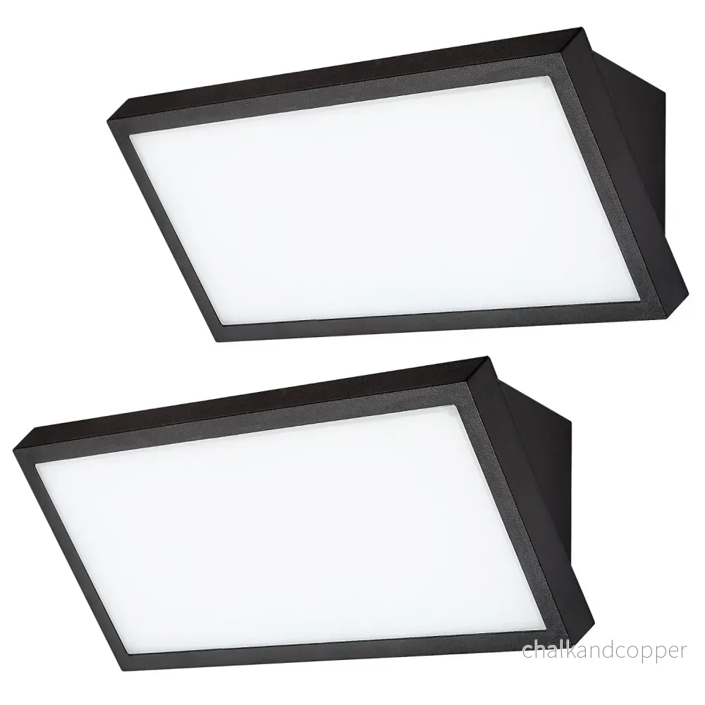 Rabalux Rapla2 LED-lampa 18 W, svart, IP65, energiklass F, justerbar ljusfärg 2700, 4000, 6500 K, 77150, 2 stycken