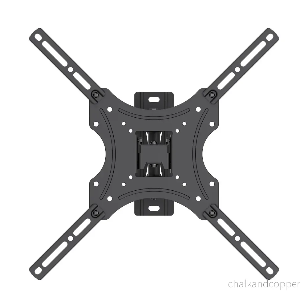 TV-fäste/hängare Maclean, max VESA 400x400, 32–55 tum, upp till 25 kg, svart, lutningsjustering 0°–-15° och vridning +90°–-90°, MC-190 - Bild 3