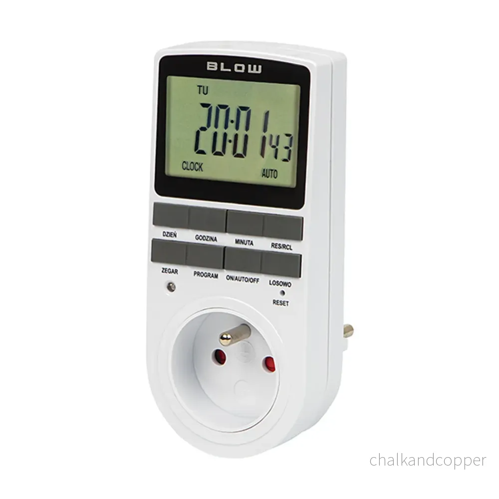 Blow digital timer programmer, LCD-display, noggrannhet +/- 1 minut per månad, 16 olika funktionskombinationer, 72-016#