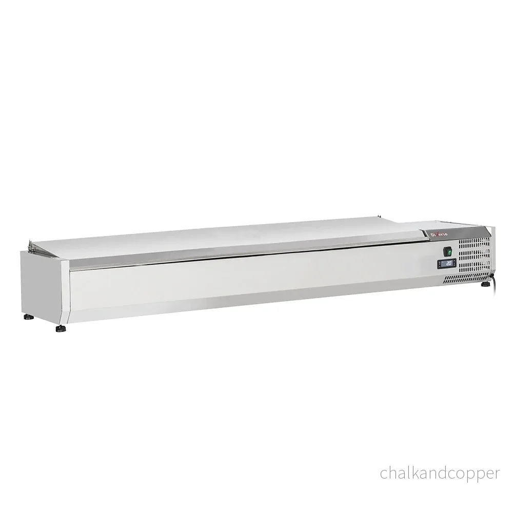Topphylla 8x GN1/4 – 150 mm, med lock i rostfritt stål