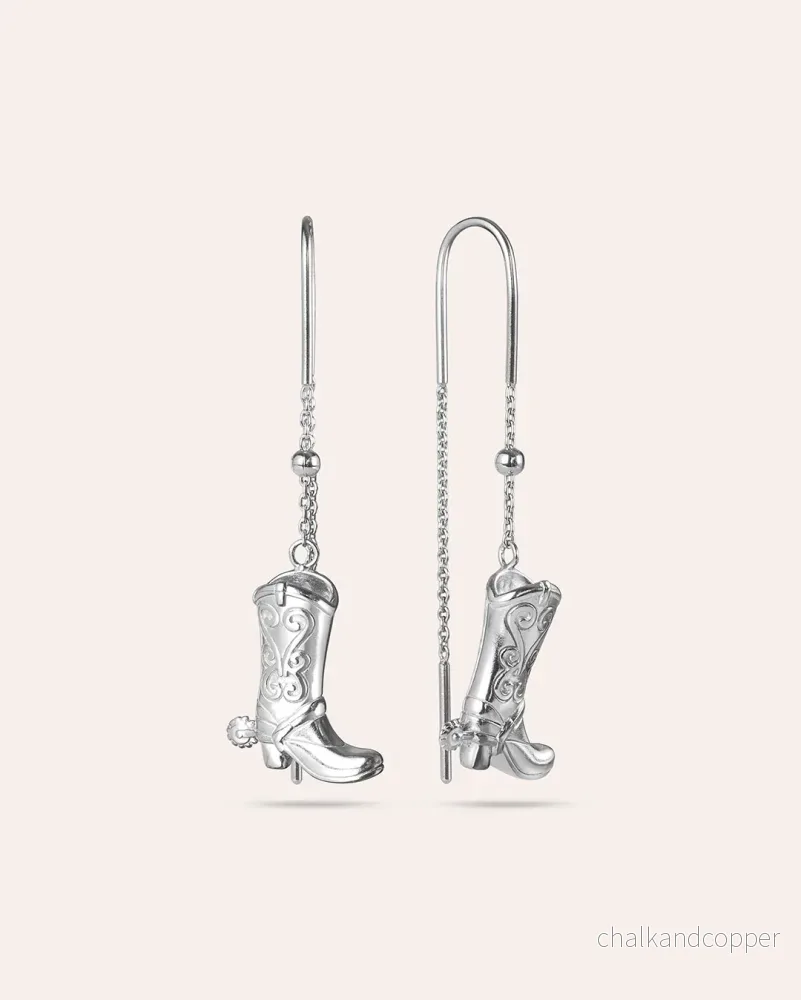 Shoe la la Cowgirl - Silverörhängen
