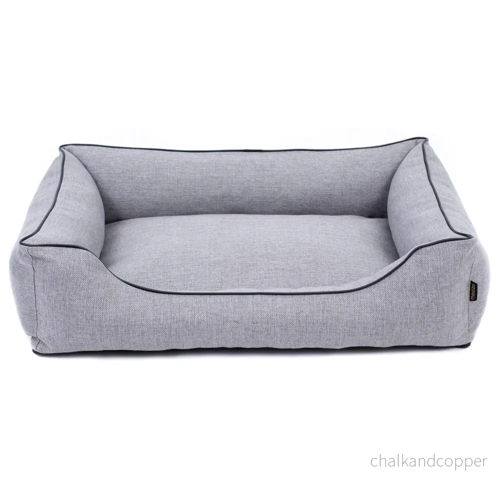 Mestizo Mallorca Comfort Sällskapssäng Hundkorg Hundsoffa Gjord Av Slitstarkt Klädseltyg (Yttermått: 80 x 60 cm, Innermått: 56 x 40 cm)