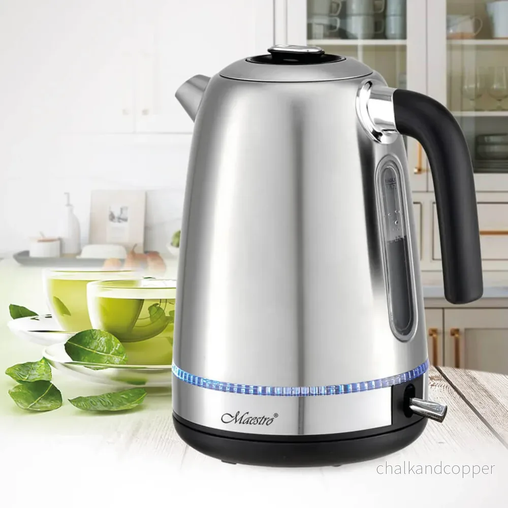 Maestro MR-050 Vattenkokare 1,7L 2200W Sladdlös 360° Bas Automatisk Avstängning Överhettningsskydd Belysning - Bild 2