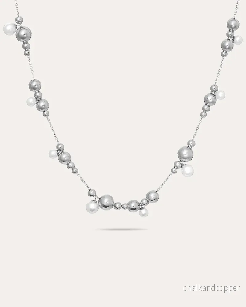 Bubbles Pearl - Silverhalsband - Bild 3