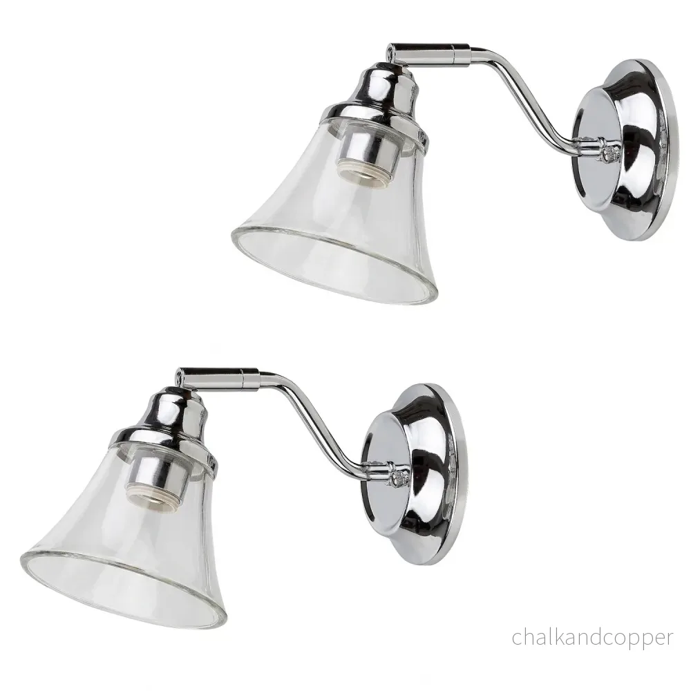 Badrumsvägglampa RABALUX ANTOINE 3207 E14 IP44, 2 st
