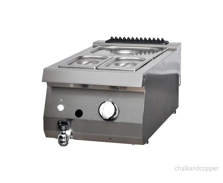 Kraftigt Bain Marie - Enkel enhet - 70 cm djup - Gas