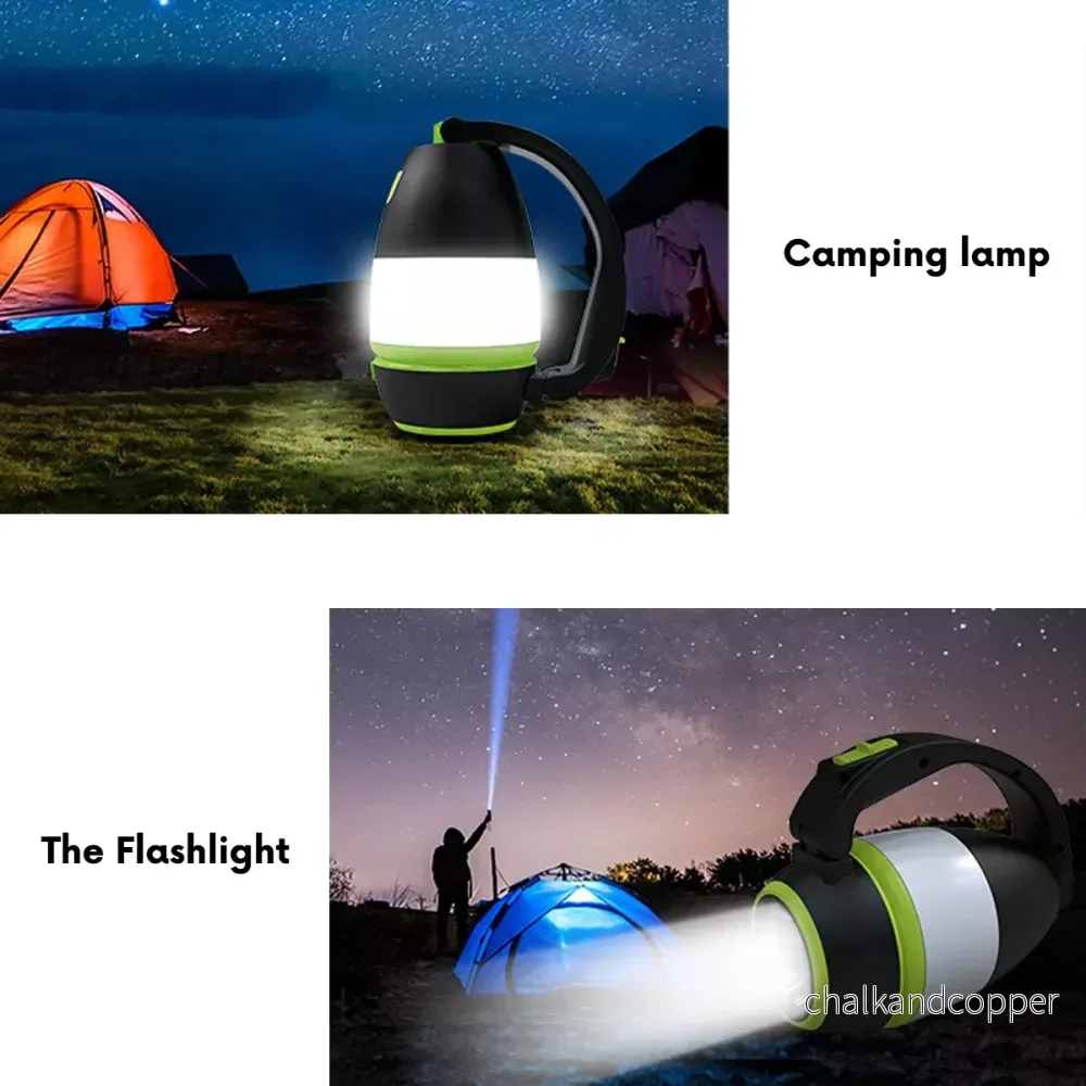 Maclean 3in1 LED-lampa, camping, skrivbordslampa, ficklampa, 1W, 60-200lm, kallvit 6000K, 18650 1500mAh, powerbank-funktion MCE298 - Bild 2