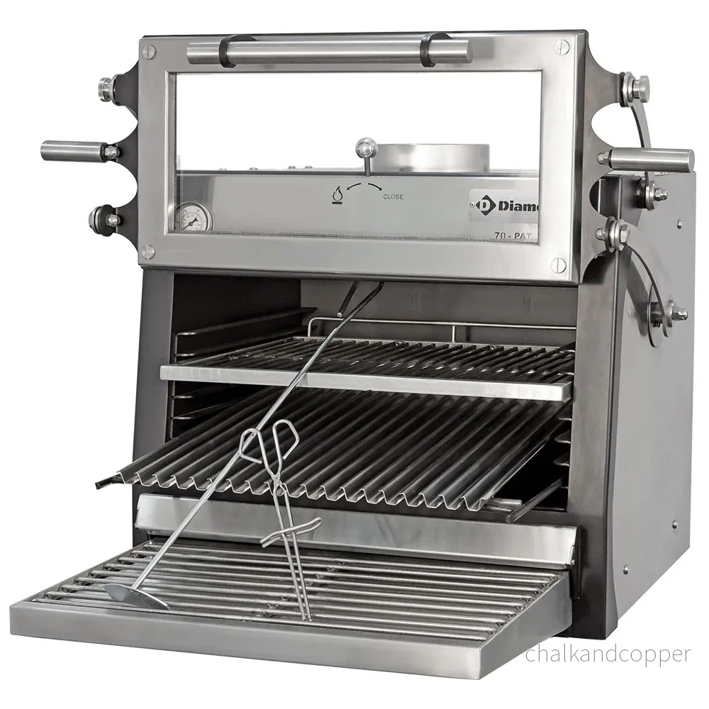 Kolugn-BBQ, GN 1/1 (60 Kg/h)- Lyftbar lucka/Rostfritt stål