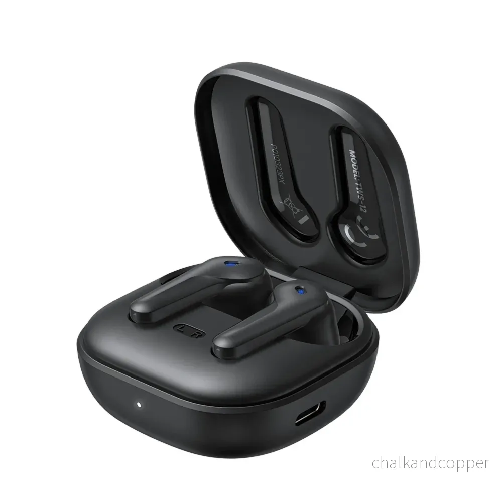 Savio trådlösa hörlurar, Bluetooth 5.3, ANC, USB-C, svart - Bild 2