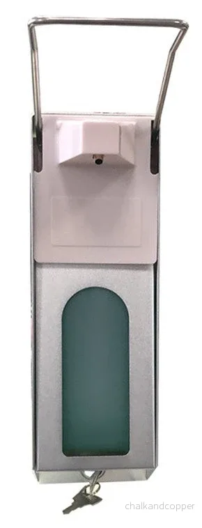 Armbågsmanövrerad desinfektionsdispenser