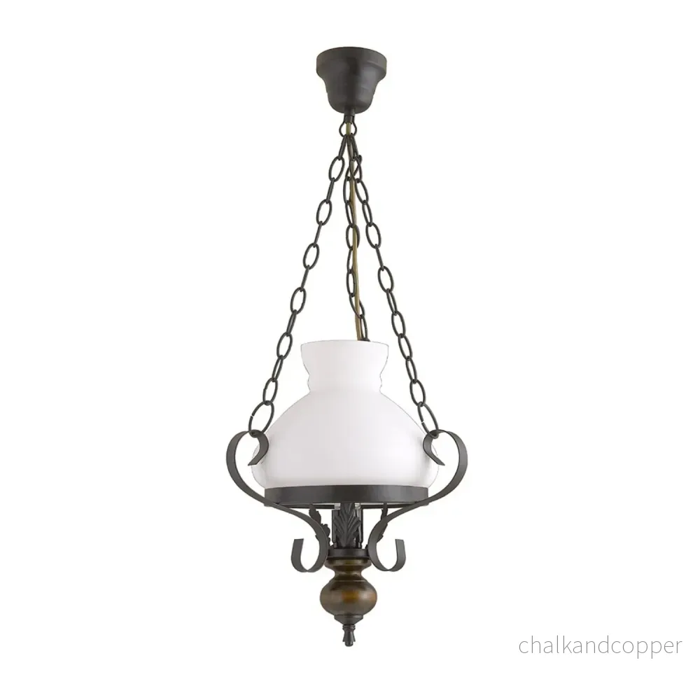 RABALUX PETRONEL ljuskrona pendel lampa 7076 metall trä glas