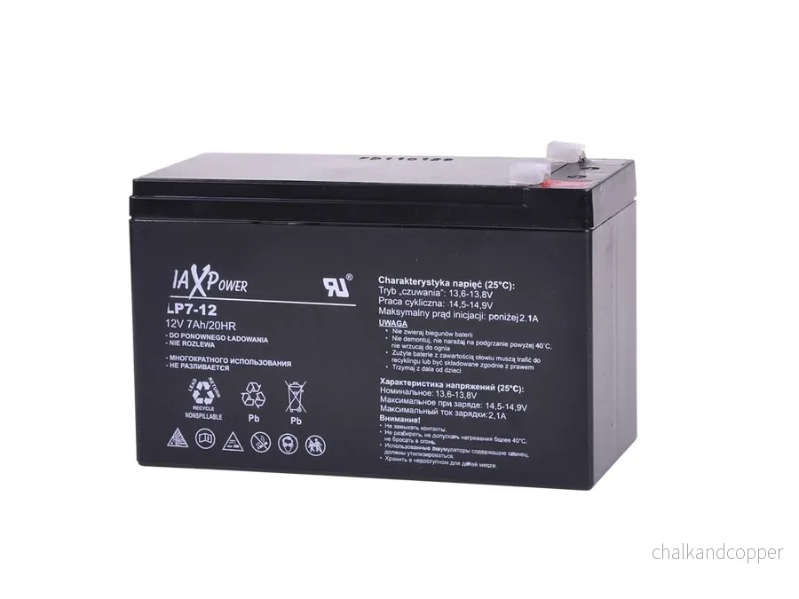Underhållsfritt Rebel Power 12V 7,5 Ah gelbatteri