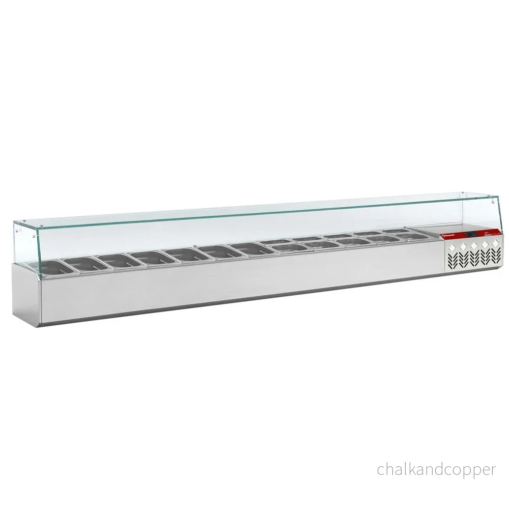 Kylkonstruktion GN 12×1/4, 1×1/9, med höger glas Kylkonstruktion GN 12×1/4, 1×1/9, med höger glas