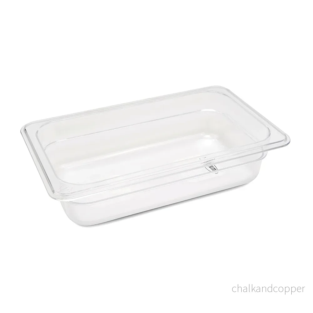 Gastronormbehållare - 3 st - 1/4 GN - 6,5 cm djup - Polykarbonat