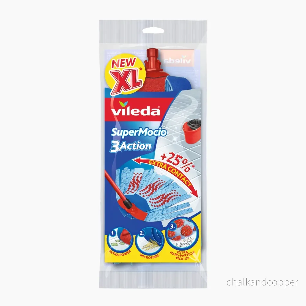 Vileda Super Mocio 3Action Velour Mop Quality Insert
