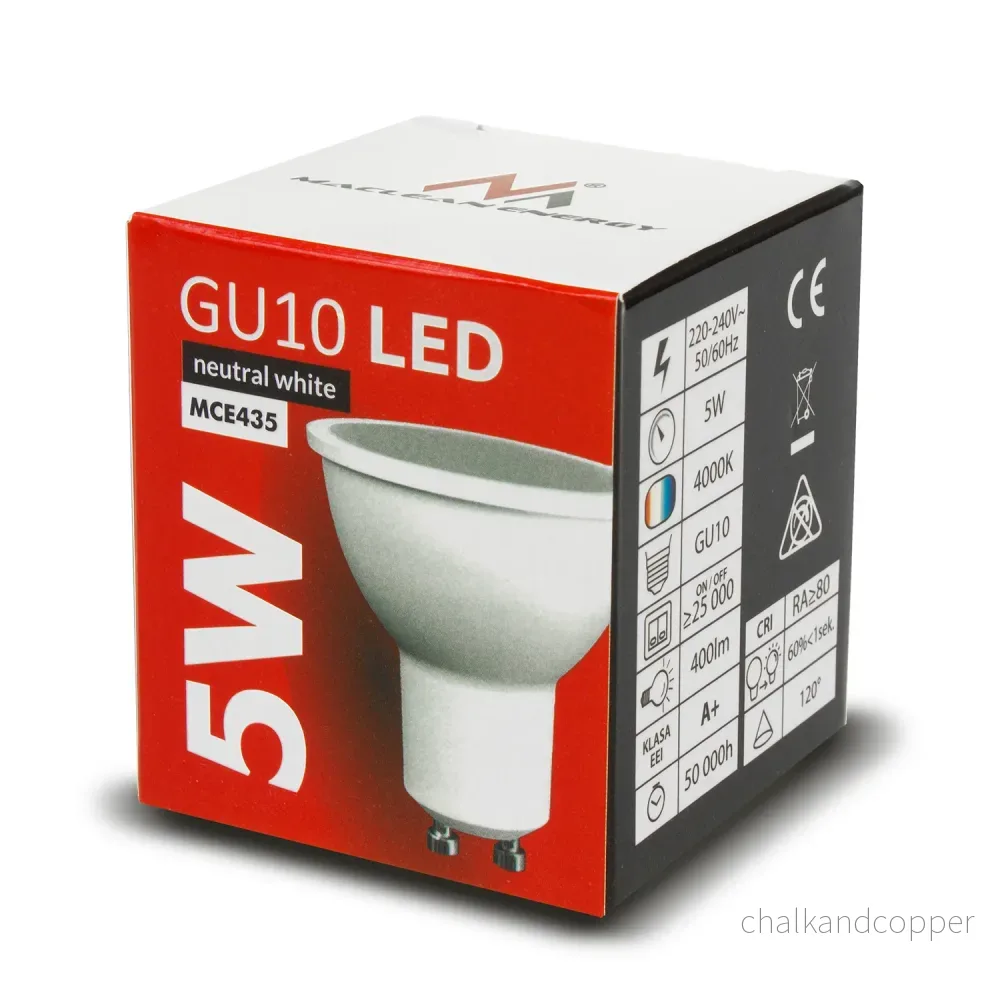 LED-lampa GU10 5W Maclean Energy MCE435 NW neutral vit 4000K, 220-240V ~, 50 / 60Hz, 400 lumen - Bild 3