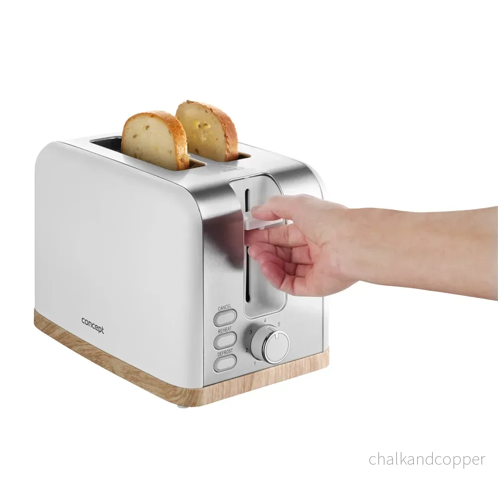 Concept elektrisk brödrost, 930W, 7 grader av brynning, vit, TE2015 - Bild 3