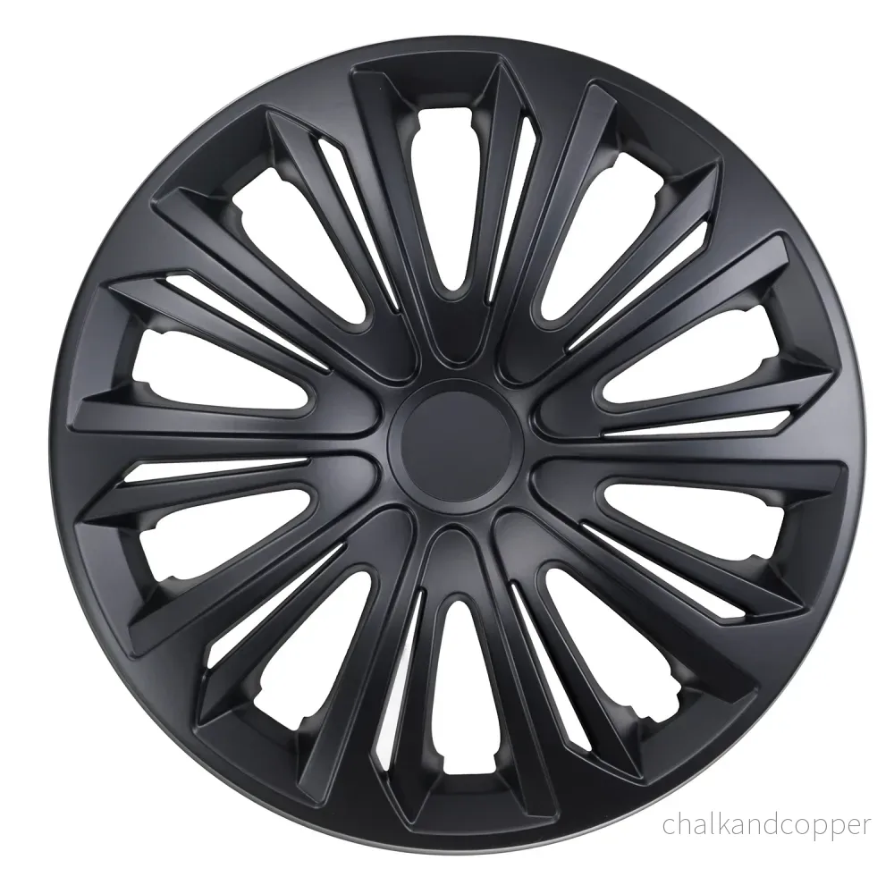 Universal navkapslar 14" NRM STRONG svart matt 4 st