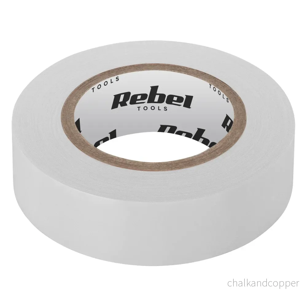REBEL självhäftande isoleringstejp (0,13 mm x 19 mm x 20 yd) vit