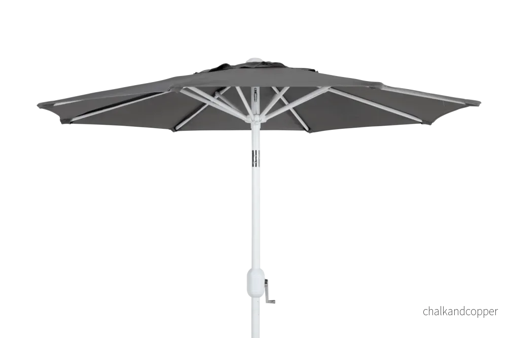 Cambre parasoll m/vit stång Ø200 cm