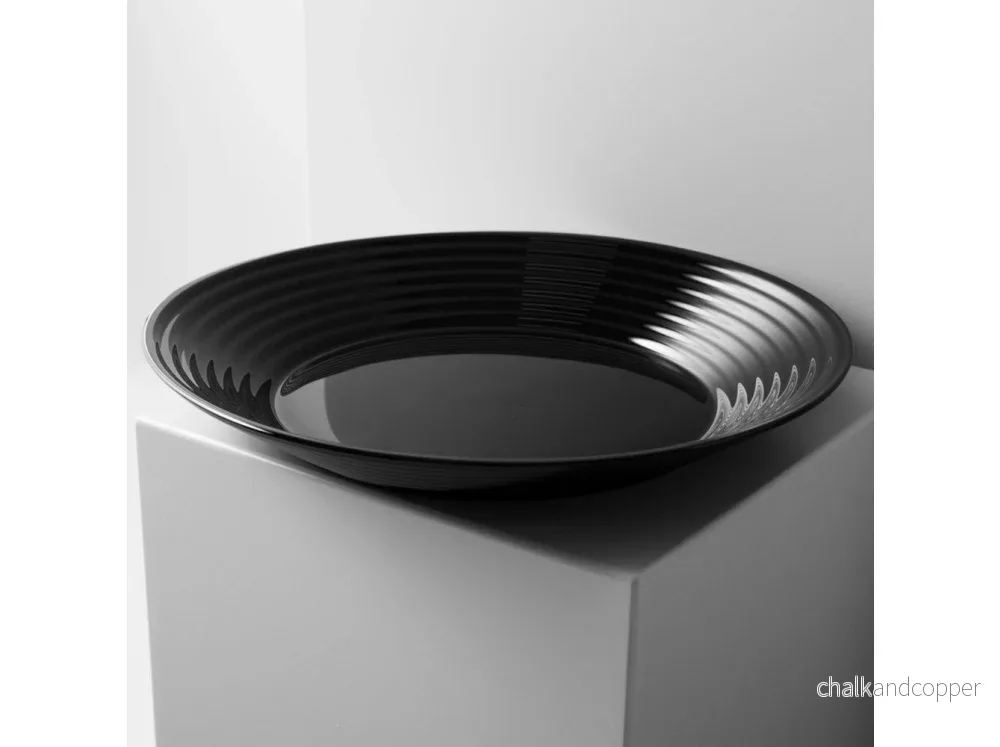 Harena Black Corrugated Deep Plate 23cm Luminarc - Bild 3