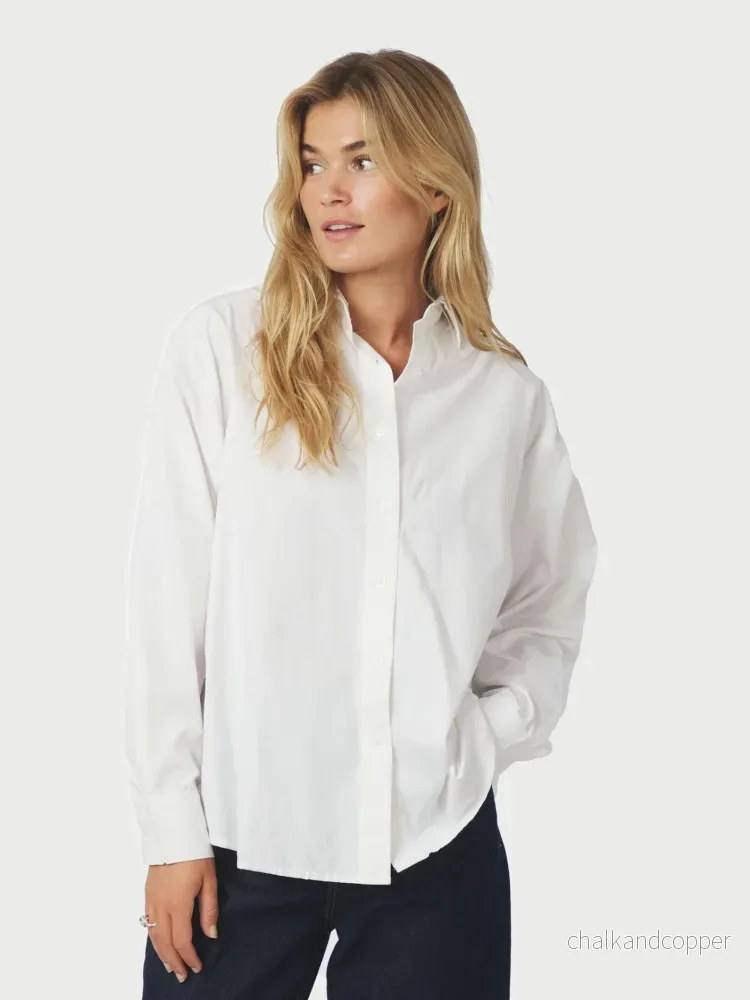 Dita Poplin Shirt White Neo Noir Dita Poplin Shirt White Neo Noir