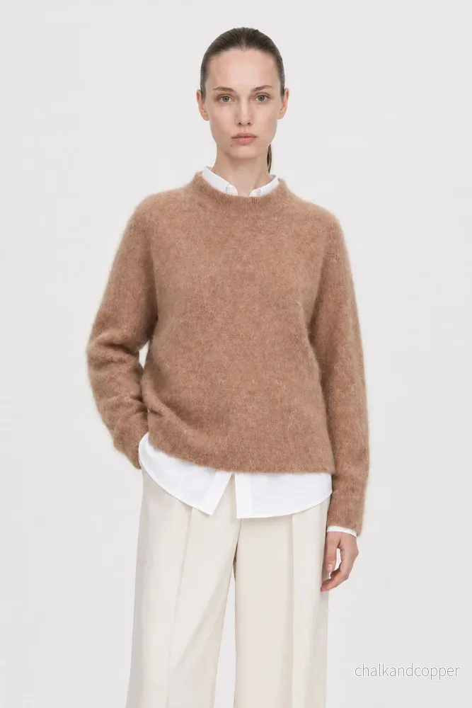 Fluffy Sweater Dark Beige Filippa K