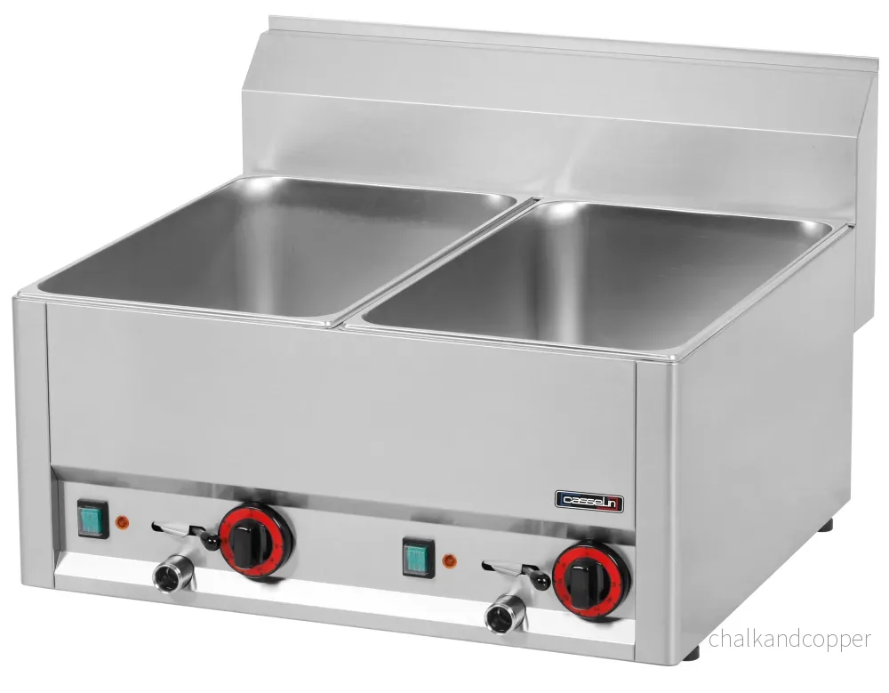 Dubbel bain-marie GN 1/1 med avloppskran 66