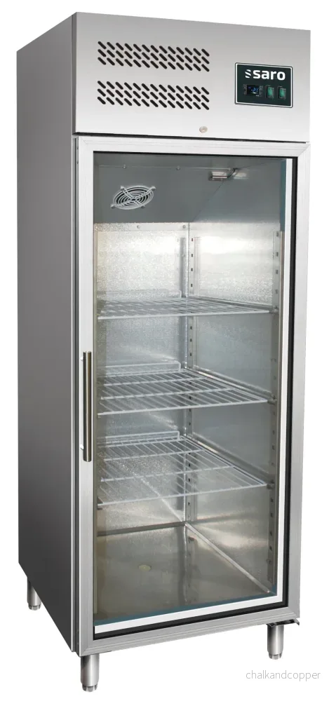 SARO Kommersiellt kylskåp med 1 glasdörr – 2/1 GN modell GN 600 TNG – 600 liter