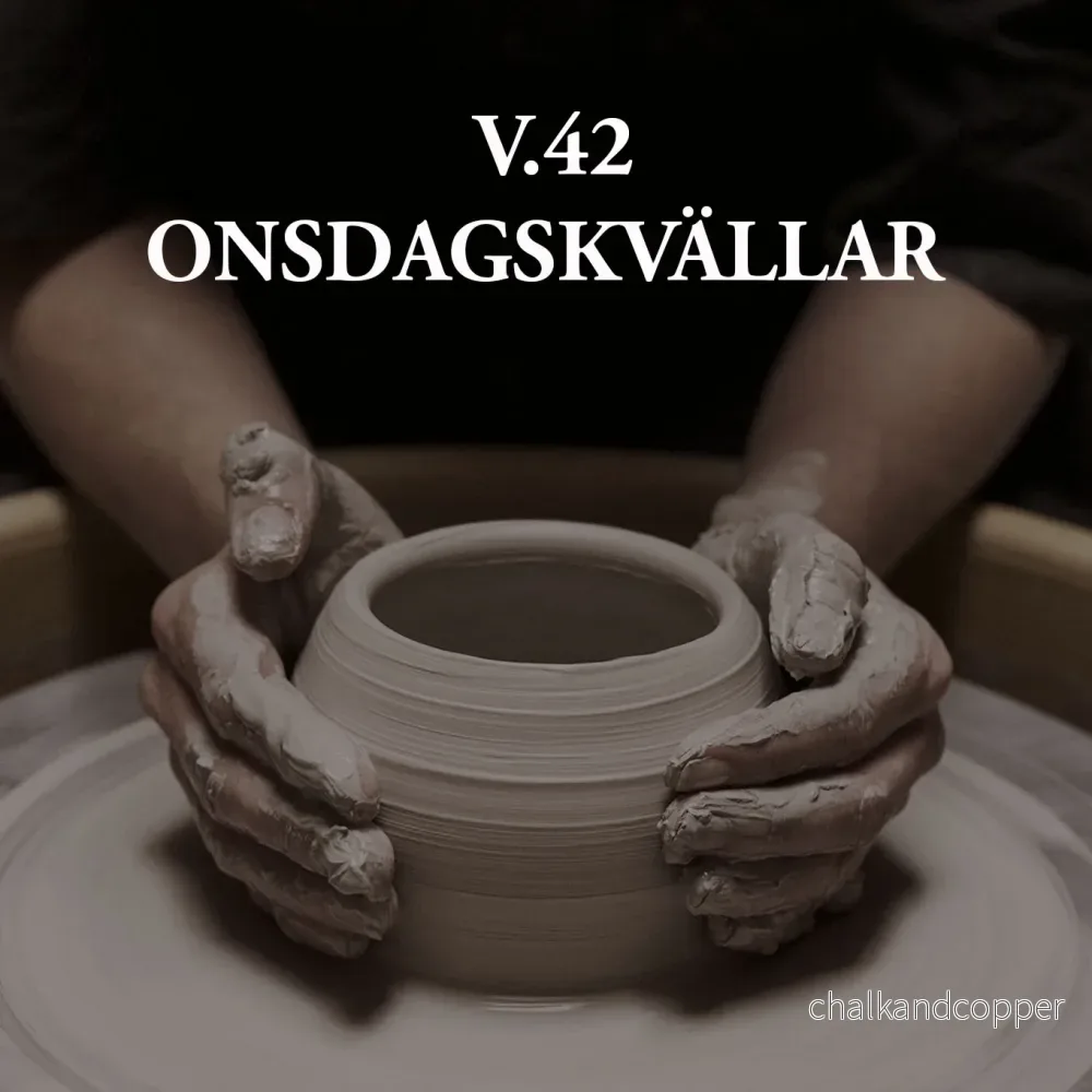 Kvällskurs i drejning – Onsdagar kl 18-21. Start v.42 -2026