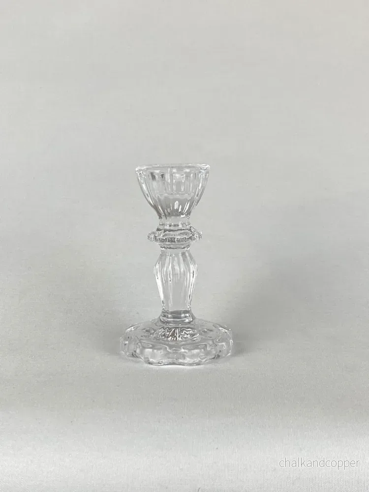 Ljusstake i glas låg