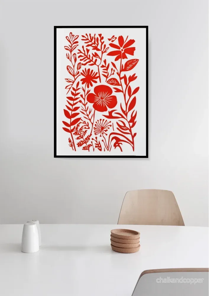 Red Blossoms on White - Bild 2