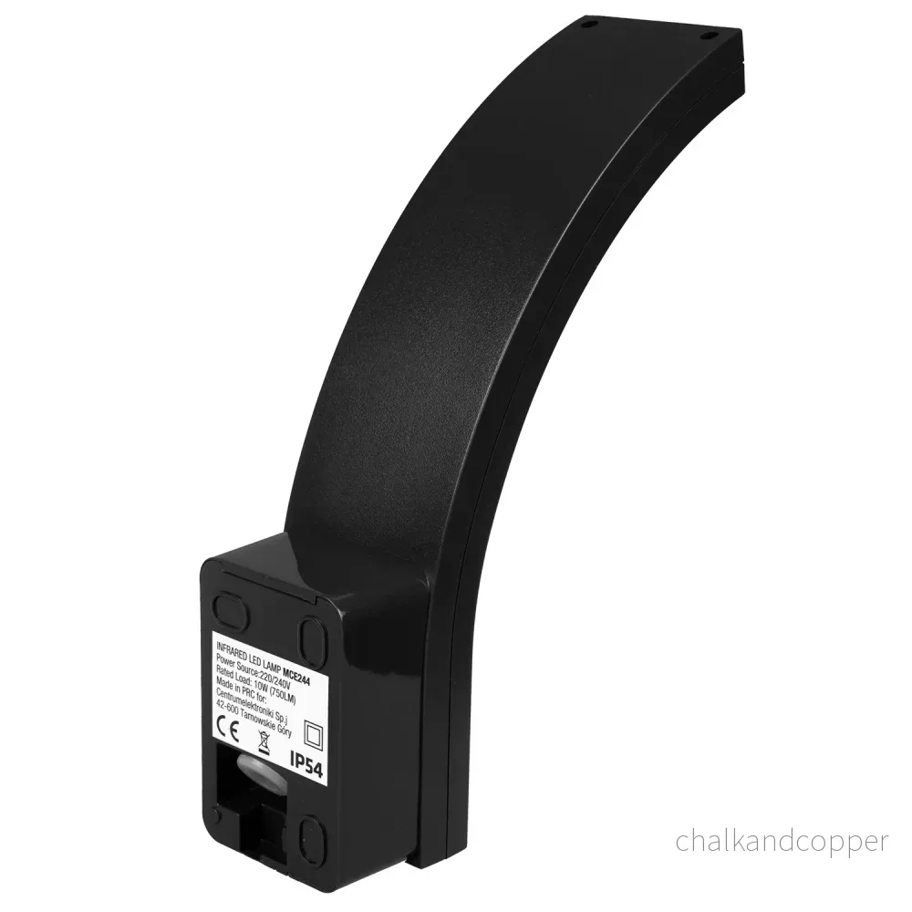 LED-lampa med Maclean-rörelsesensor, PIR-rörelsesensor, svart, 10W, IP54, 750lm, neutralvit (4000K) MCE244 B - Bild 3