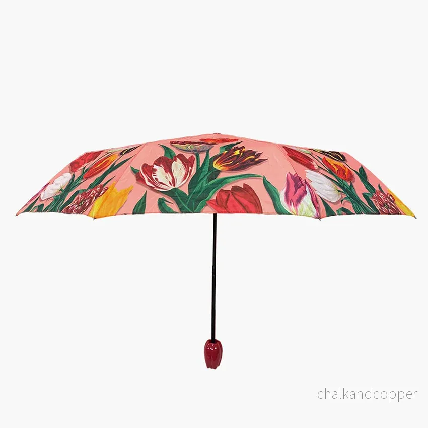Pretty Tulips Paraply Rosa – Exklusiv Holländsk Design