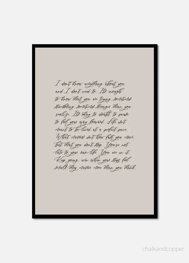 Keep Going – The letter Keep Going – The letter