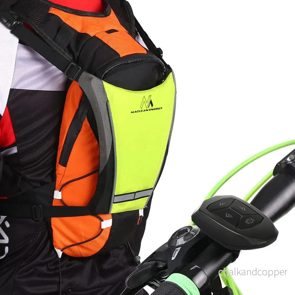 Ryggsäck med LED-signal, med fjärrkontroll, vattentålighet: fjärrkontroll IPx5, ryggsäck IPX2 + sportigt huvudband för telefon MC-825 - Bild 2