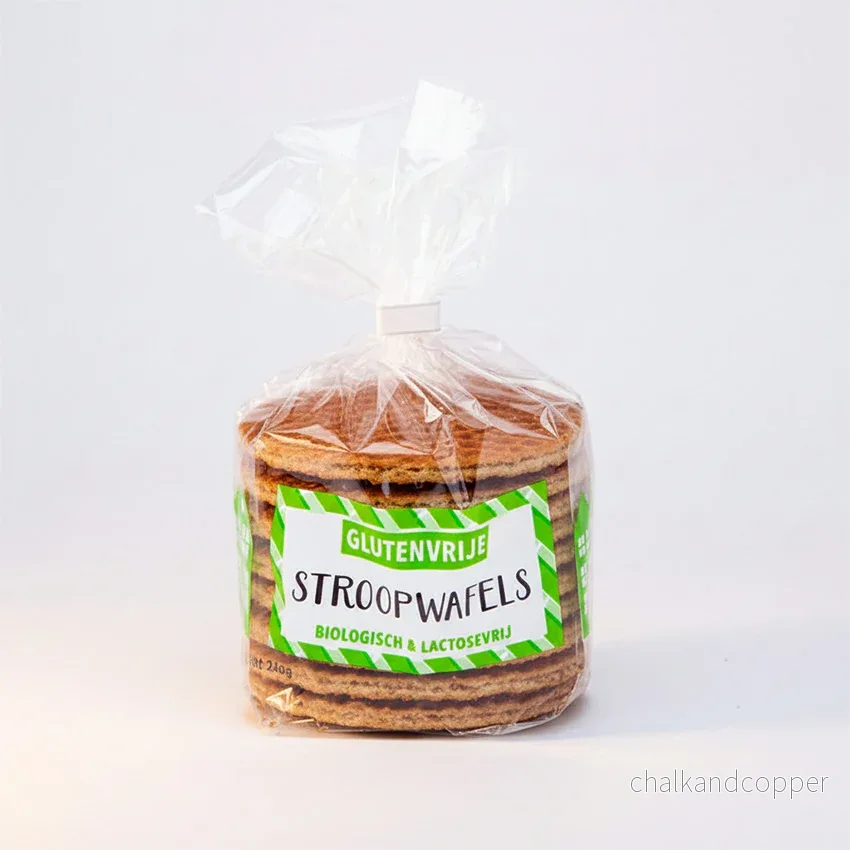 Gluten- och laktosfria premium stroopwafels – utan konserveringsmedel (8 st, ca 270 g totalt)