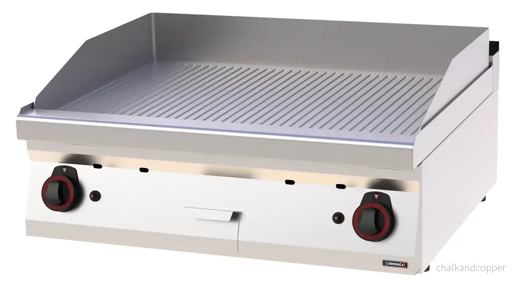Gasgrillplatta med räfflade krom 80
