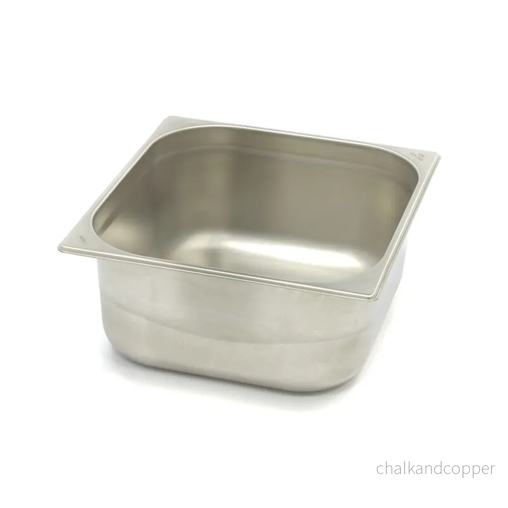 Gastronormbehållare - 3 st - 2/3 GN - 15 cm djup - rostfritt stål