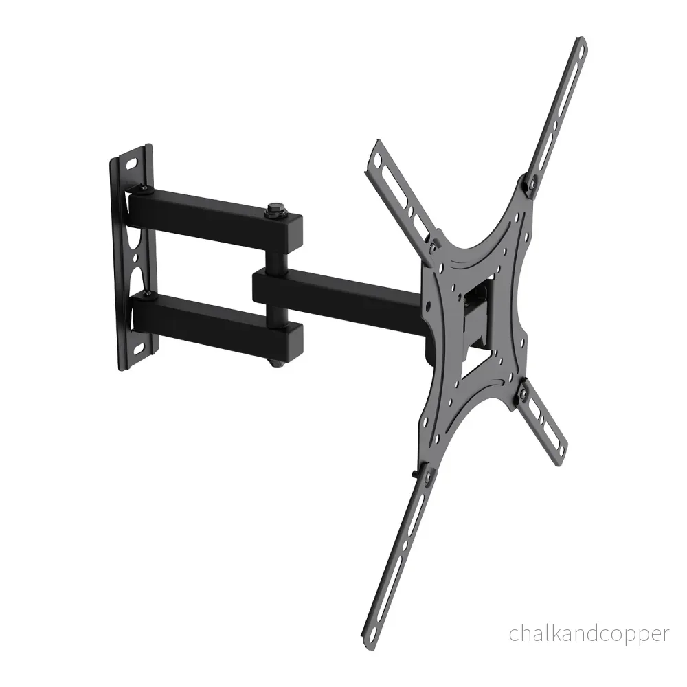TV-fäste/hängare Maclean, max VESA 400x400, 32–55 tum, upp till 25 kg, svart, lutningsjustering 0°–-15° och vridning +90°–-90°, MC-190 - Bild 2