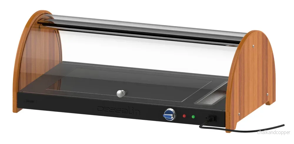 Uppvärmd roll-top buffédisplay