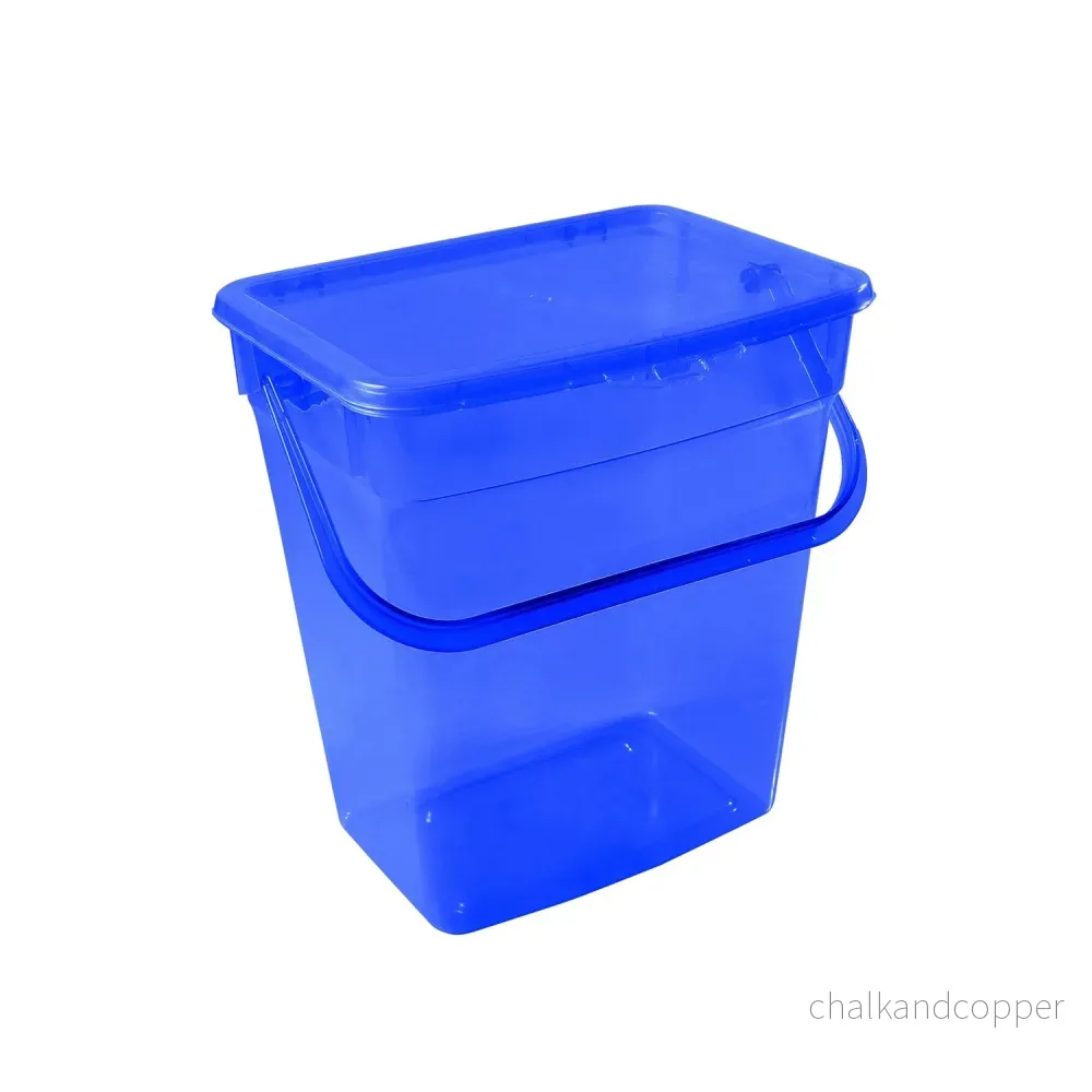 Plast Team 10L pulverbehållare - transparent blå