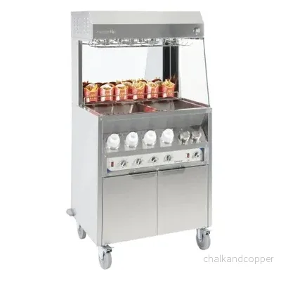 Pommes frites station – 80 cm bred – Med saltbehållare Pommes frites station – 80 cm bred – Med saltbehållare