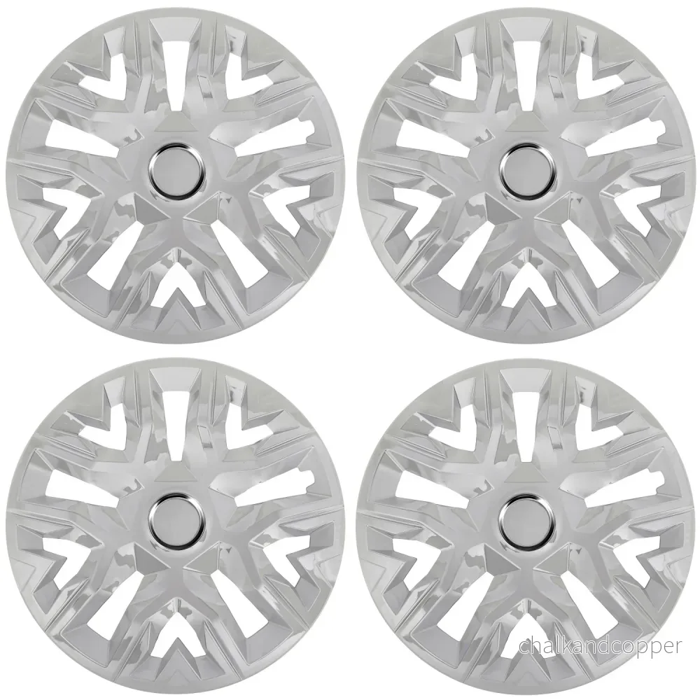 Universal navkapslar 16'' NRM Perfecto silverlackerade 4 st - Bild 2