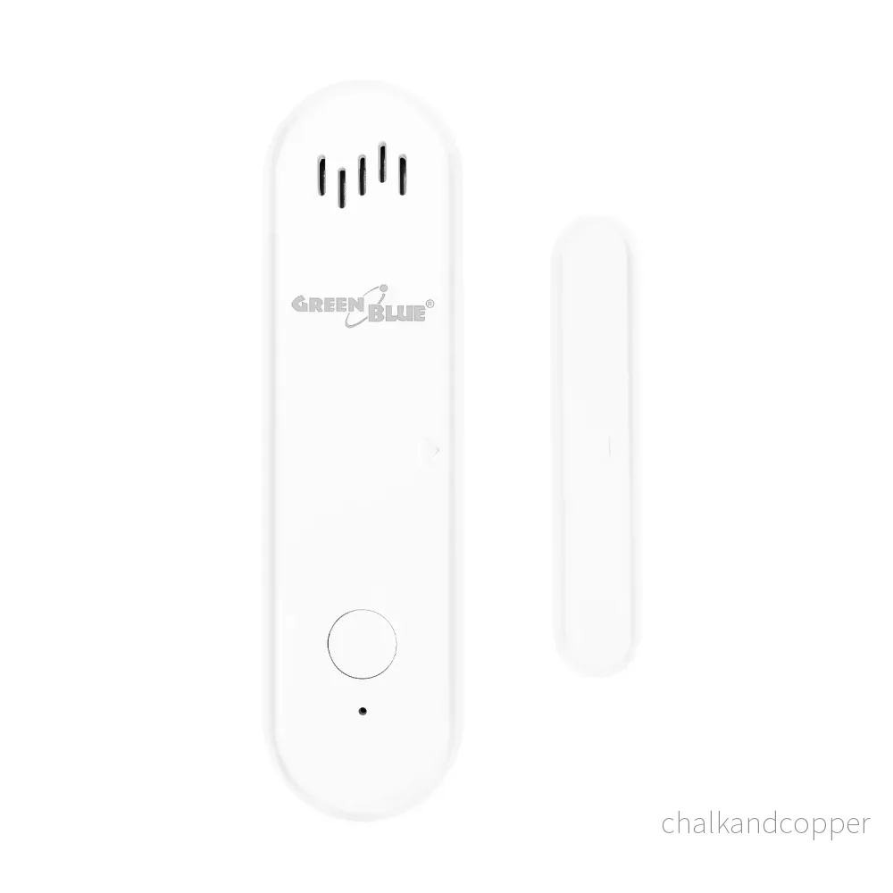 Trådlös kontaktor/öppningssensor via WiFi från GreenBlue, Android/iOS, för dörrar/fönster, 3,0 V DC, LR03x2, med larm, GB478 + 2 st R-03 LR03 AAA-alkaliska batterier från Varta Industrial 4003 - Bild 2