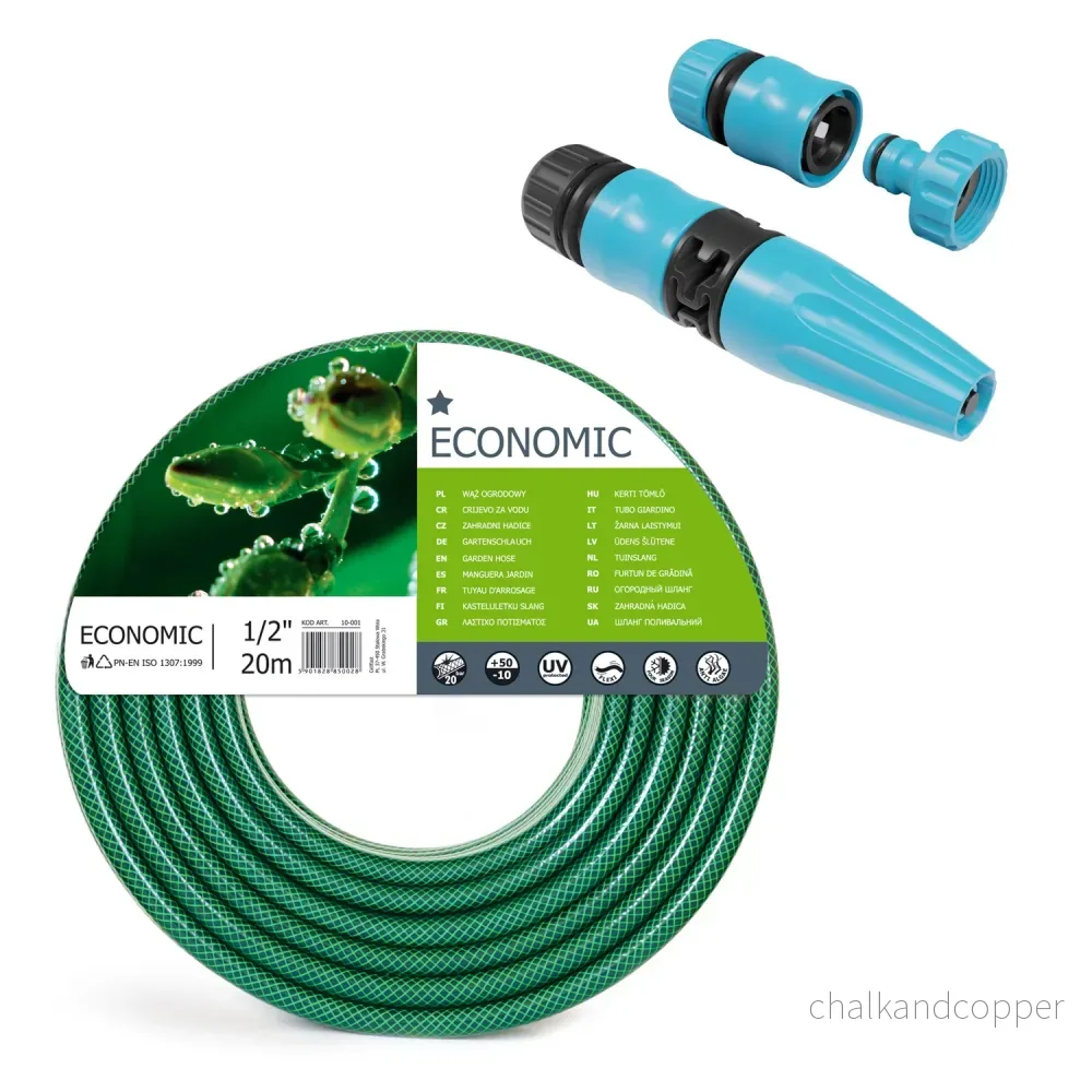 Cellfast Economic 1/2" trädgårdsslang 20m + sprinkler