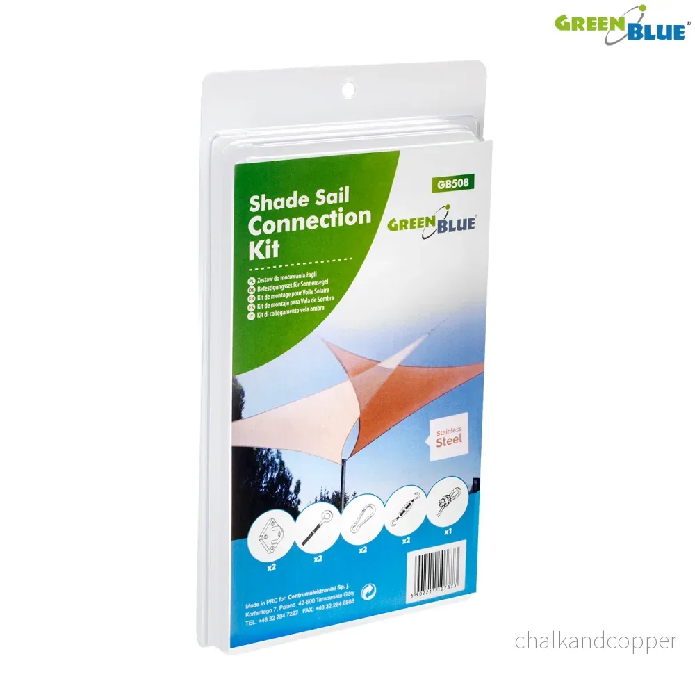 GreenBlue GB508 metallsats för fastsättning av trädgårdssegel - Bild 2